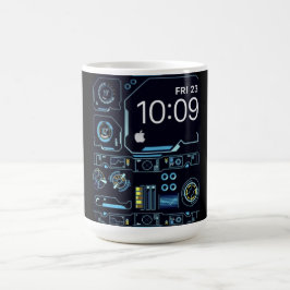 Minimalistisk IT-specialist arbetsstation mugg