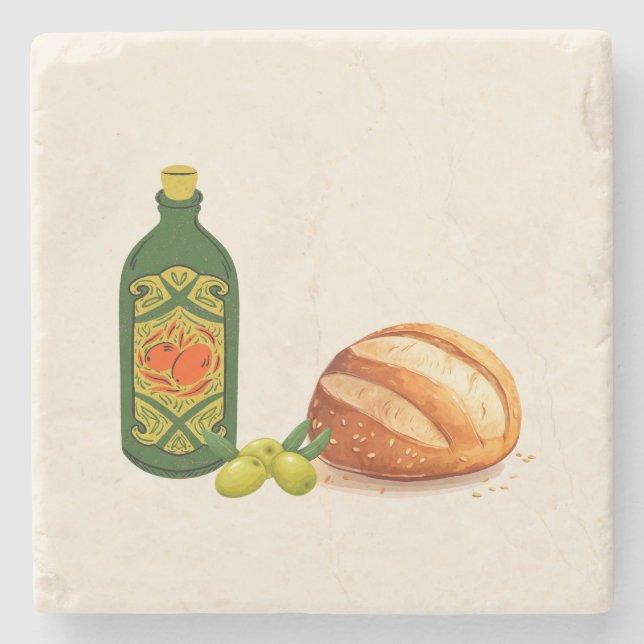 Minimalistisk italiensk Stil Stenunderlägg (Framsidan)