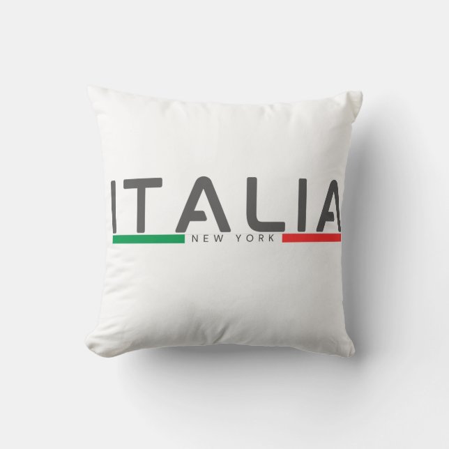 Minimalistisk italienska flagga New York italiensk Kudde (Framsida)