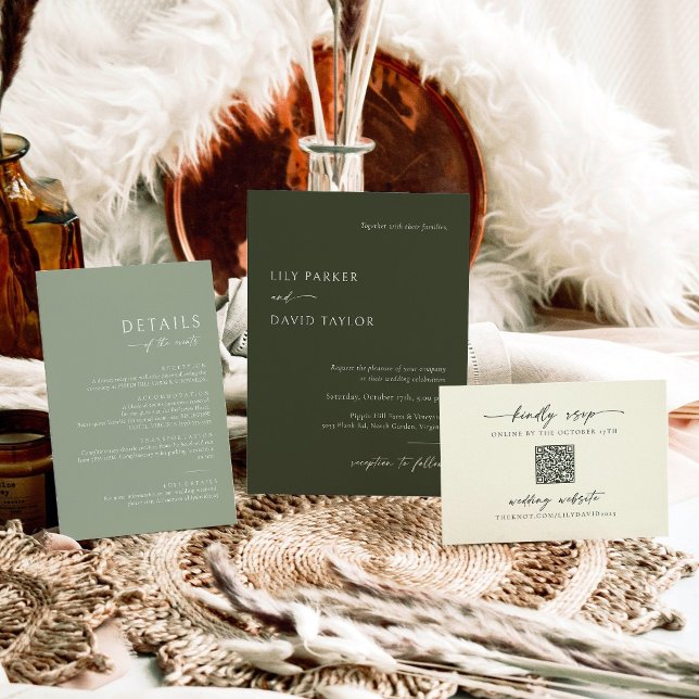 Minimalistisk ivoriansk OSA med QR-kodkort Anteckningskort (Skapare uppladdad)