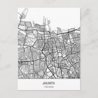 minimalistisk Jakarta Indonesien Vykort