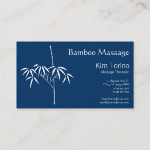 Minimalistisk Japansk Bambu Zen Välbefinnande Visitkort