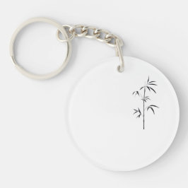Minimalistisk japansk bambus akrylnyckelring