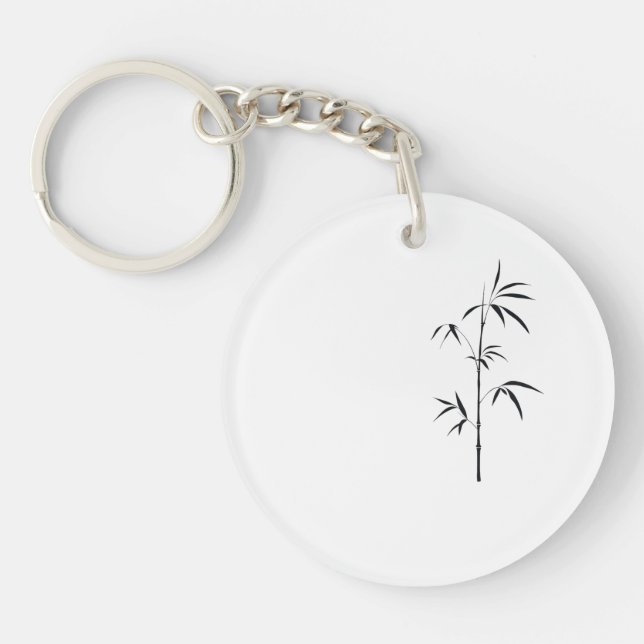 Minimalistisk japansk bambusmycke i akryl (Framsidan)