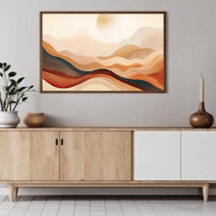 Minimalistisk japansk bergskonst, Neutralt Skriv u Poster