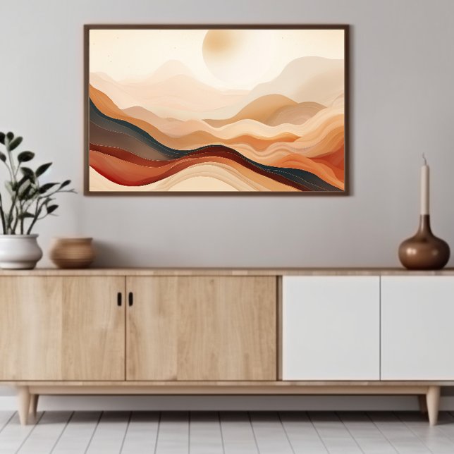 Minimalistisk japansk bergskonst, Neutralt Skriv u Poster (Skapare uppladdad)