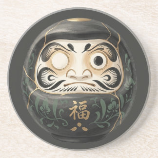 Minimalistisk japansk Daruma | Zen Kintsugi Underlägg