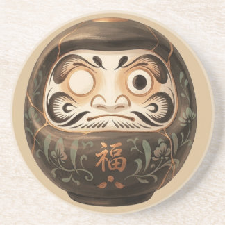 Minimalistisk japansk Daruma | Zen Kintsugi Underlägg