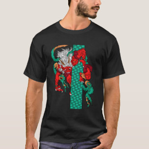 Minimalistisk japansk Demon Art Oni Ogre Djävulen T Shirt