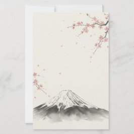 Minimalistisk japansk estetik Tvåsidigt brevpapper