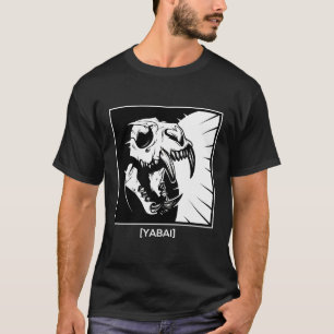 Minimalistisk japansk katt skull Yabai T Shirt