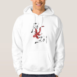 Minimalistisk japansk koi Fish Hand Drawn Stil Hoodie