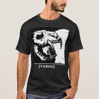 Minimalistisk japansk Långärmad T Shirt Cat Skull