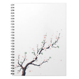Minimalistisk japansk trädgren anteckningsbok