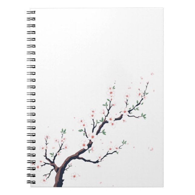 Minimalistisk japansk trädgren anteckningsbok (Framsidan)