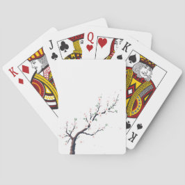 Minimalistisk japansk trädgren casinokort