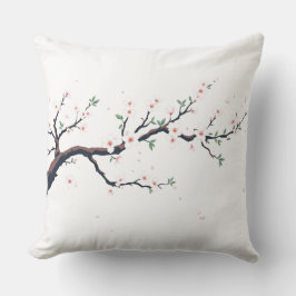 Minimalistisk japansk trädgren kudde