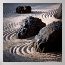 Minimalistisk japansk Zen Garden - Rakad Gravel &