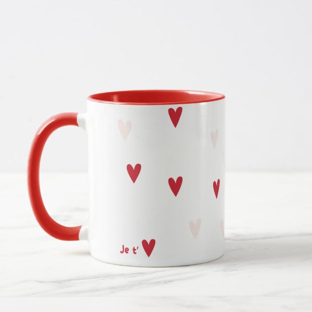 Minimalistisk ”Je t’❤️”-mugg Mugg (Vänster)