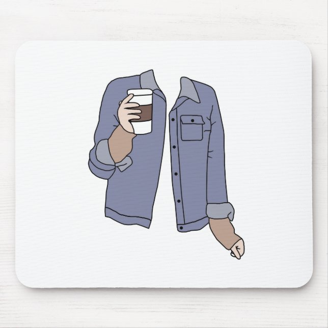Minimalistisk Jean Jacka Mouse Pad Musmatta (Framsidan)
