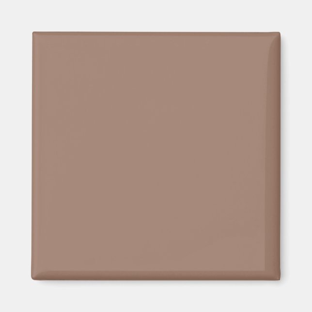 Minimalistisk jordbrun fyrkantig magnet (Framsidan)