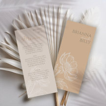 Minimalistisk, jordisk Blommigt, platt meny