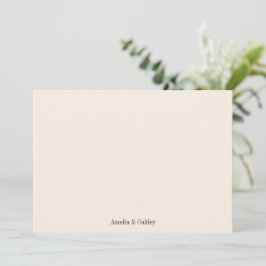 Minimalistisk jordnära brun elegant brölloppsdesig tack kort