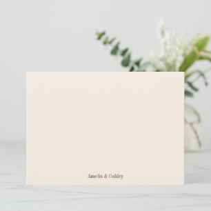 Minimalistisk jordnära brun elegant brölloppsdesig tack kort