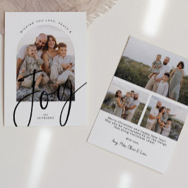 Minimalistisk joy Modern Script Arch-fotomat till  Julkort