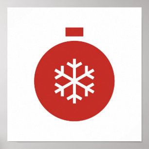 Minimalistisk Jul Boll Poster