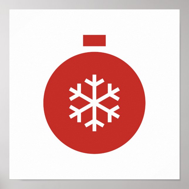 Minimalistisk Jul Boll Poster (Framsidan)