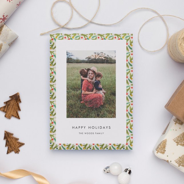 Minimalistisk Jul Glad Högtid Julfotografi Julkort (Skapare uppladdad)