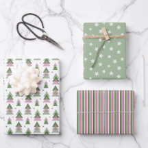 Minimalistisk jul inom Rosa och Grönt