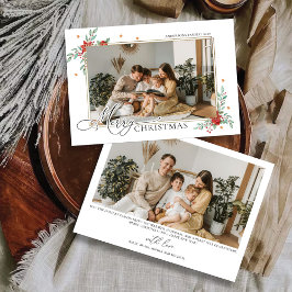 Minimalistisk jul med fotokort inbjudningar