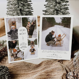 Minimalistisk jul med fotokort inbjudningar