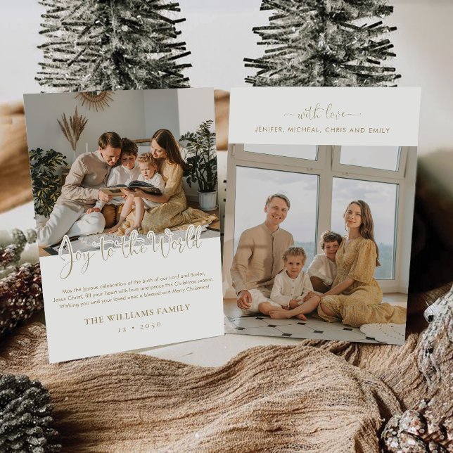 Minimalistisk jul med fotokort inbjudningar (Skapare uppladdad)