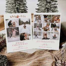 Minimalistisk jul med fotokort inbjudningar