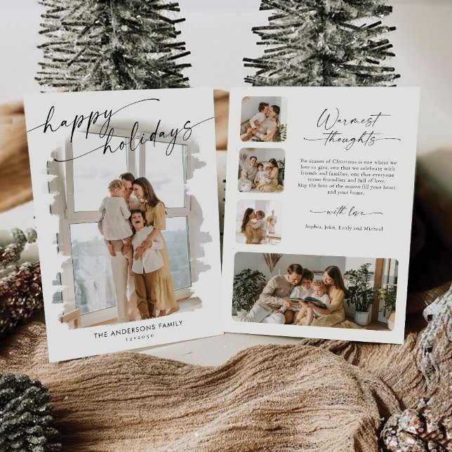 Minimalistisk jul med fotokort inbjudningar (Skapare uppladdad)