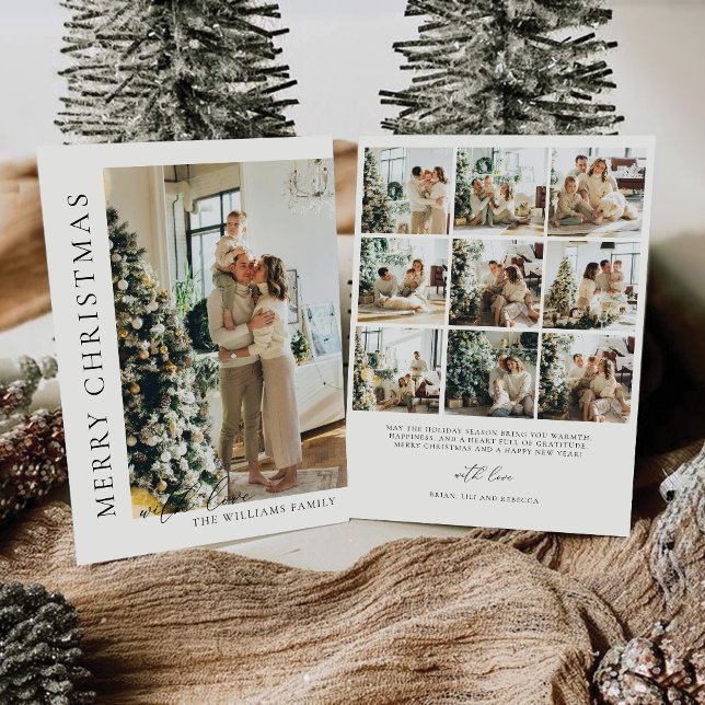 Minimalistisk jul med fotokort inbjudningar (Skapare uppladdad)