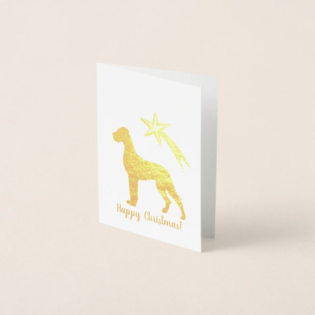Minimalistisk jul med guldfolie folierat kort (Framsida)