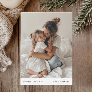 Minimalistisk jul- och fotojul inbjudningar