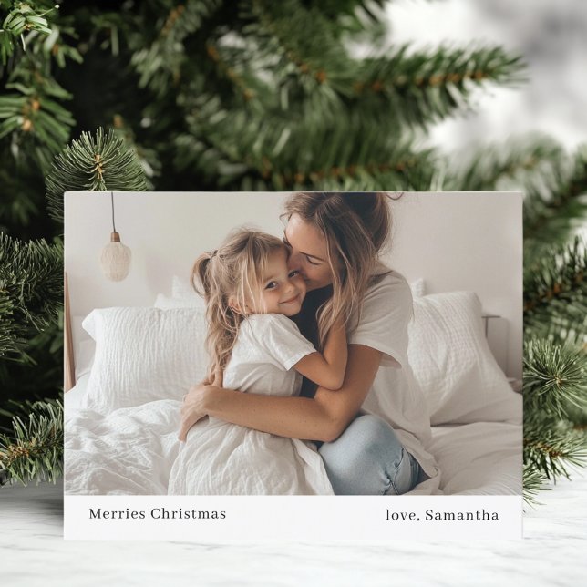 Minimalistisk jul- och fotojul vykort (Skapare uppladdad)
