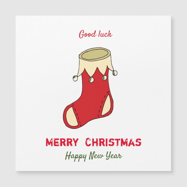 Minimalistisk jul och nyår Lycklig (Framsida)