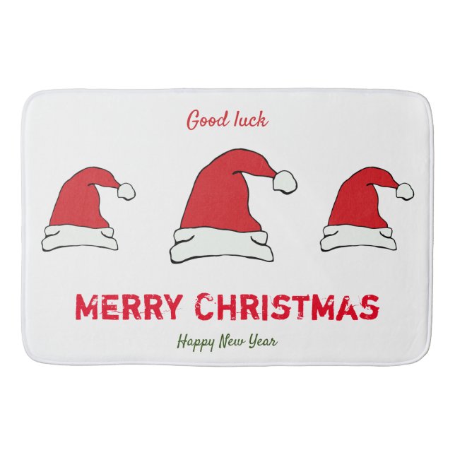 Minimalistisk jul och nyår Lycklig Badrumsmatta (Framsidan)