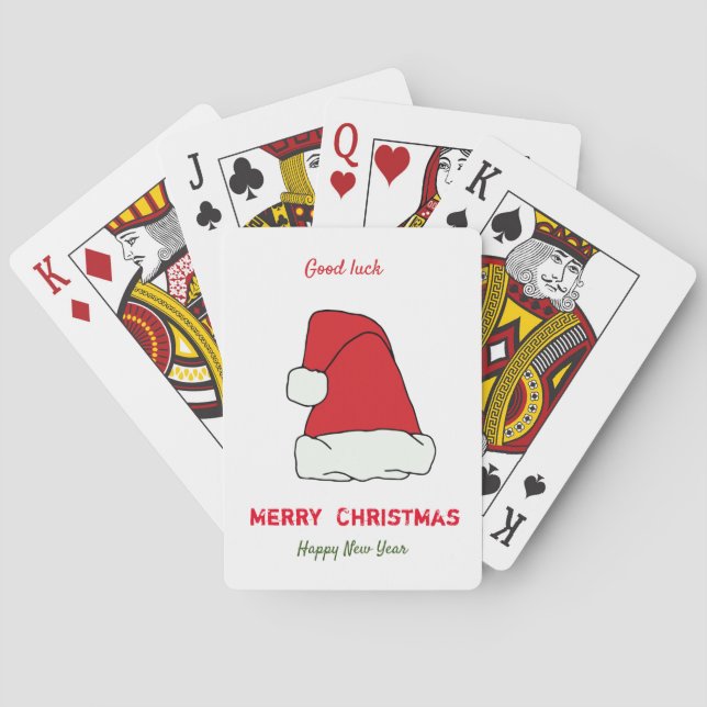 Minimalistisk jul och nyår Lycklig Casinokort (Baksidan)