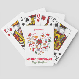 Minimalistisk jul och nyår Lycklig Casinokort
