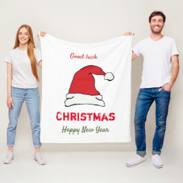 Minimalistisk jul och nyår Lycklig Fleecefilt