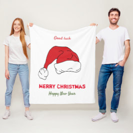 Minimalistisk jul och nyår Lycklig Fleecefilt