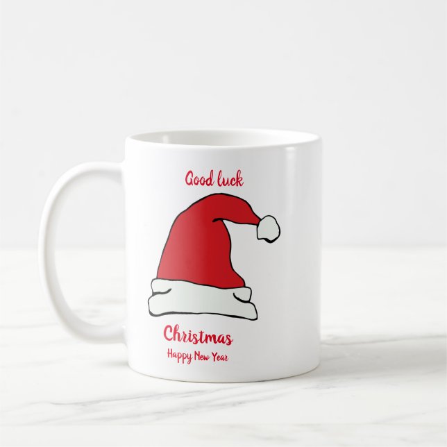 Minimalistisk jul och nyår Lycklig-kaffe Mu Kaffemugg (Vänster)