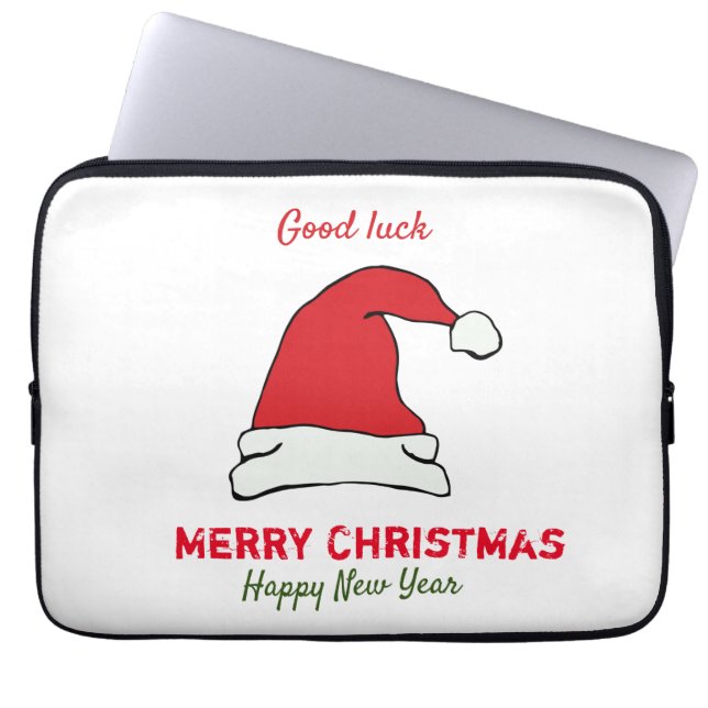 Minimalistisk jul och nyår Lycklig Laptop Fodral (Framsidan)